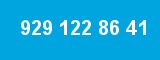 929 122 86 41 929 122 86 41